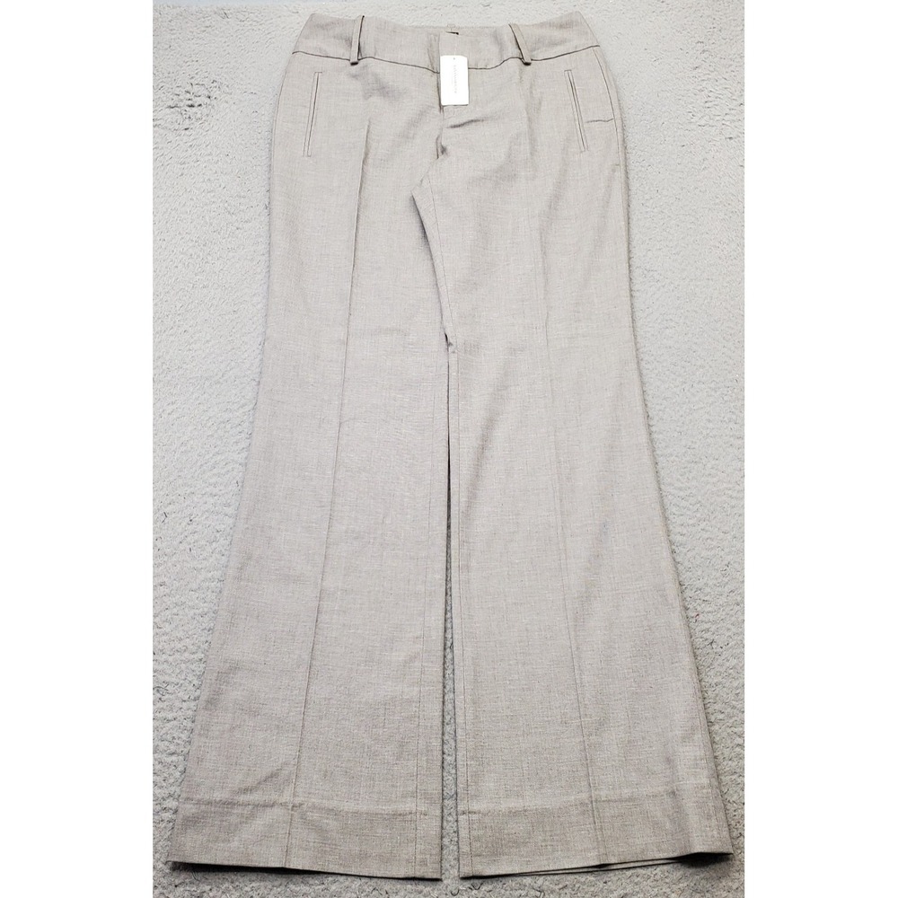 Banana Republic Martin Fit Pants Womens 4 Gray Stretch Business Casual Wide Leg